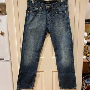 Joe Fresh Blue Denim Jeans Slim Straight size 32 waist 30 length Never Worn